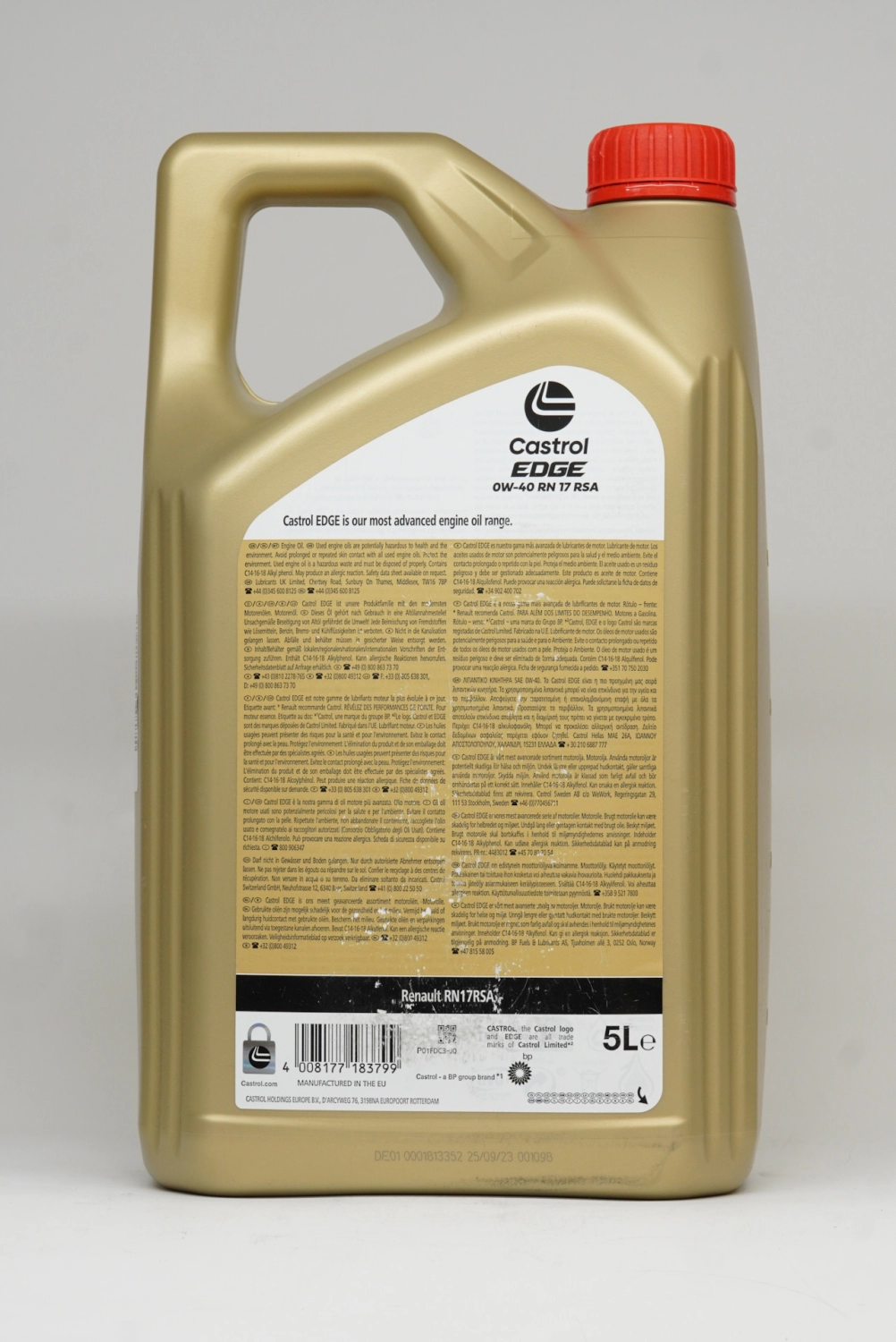 Моторное масло Castrol EDGE 0W-40 RN 17 RSA (7711943670) 5 л купить