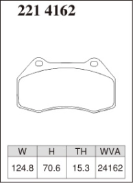 Тормозные колодки Dixcel Z type Z-2214162 Renault Alpine A110 ClioRS Megane, Alfa Romeo MiTo Brembo® 4pot, передние