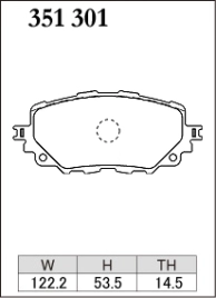 Тормозные колодки Dixcel S type S-351301 Mazda MX5 Roadster ND5RC FIAT 124 Spider передние