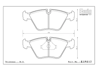 Тормозные колодки ENDLESS ME20 (CC40) EIP017 AUDI 80 100/BMW E46 E85 E39, Racing compound, передние