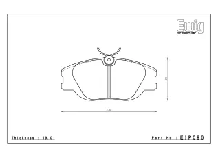 Тормозные колодки ENDLESS Type-R EIP096 Alfa Romeo 155 164, Street/Circuit compound, передние