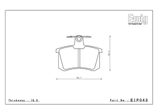 Тормозные колодки ENDLESS Type-R EIP043 Alfa Romeo 164/AUDI A4, Street/Circuit compound, задние