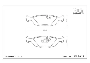 Тормозные колодки ENDLESS Type-R EIP019 BMW E28 E30, Street/Circuit compound, задние
