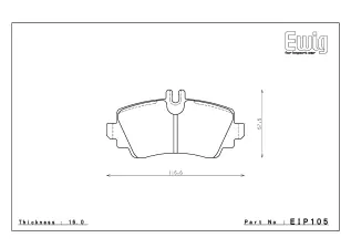 Тормозные колодки ENDLESS ME20 (CC40) EIP105 MERCEDES BENZ W168, Racing compound, передние