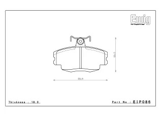 Тормозные колодки ENDLESS Type-R EIP086 Peugeot 205 309, Street/Circuit compound, передние
