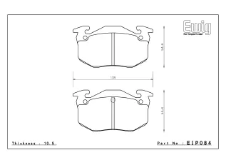 Тормозные колодки ENDLESS Type-R EIP084 Peugeot 206 306, Street/Circuit compound, задние