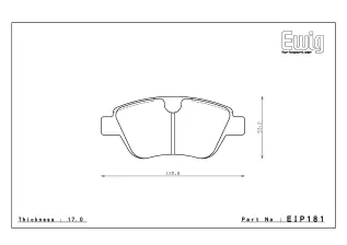 Тормозные колодки ENDLESS MX72 EIP181 FIAT500/GRANDE PUNTO, Street/Circuit compound, передние