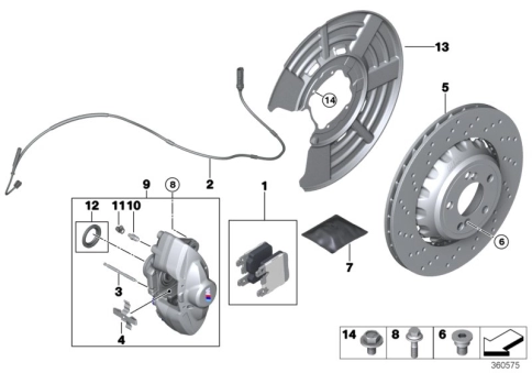 Тормозные диски SHW BRL44811 BRR44812 370X24 BMW M2/M2 Comp. (F87), M3 (F80), M4 (F82/83), биметалл, задние фото 3