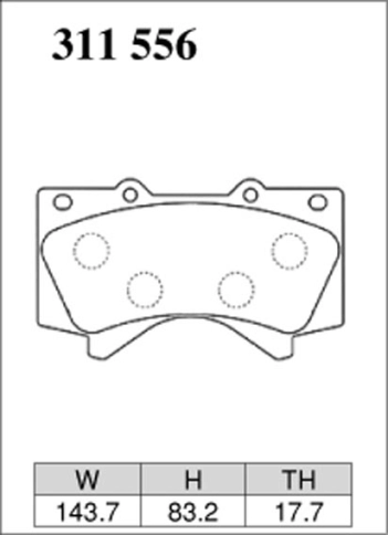 Тормозные колодки Dixcel EXTRA Cruise EC-311556 Toyota Land Cruiser 200 Lexus LX570 передние фото 3