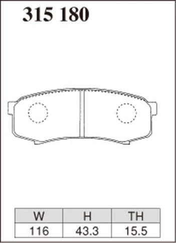 Тормозные колодки Dixcel M type M-315180 Toyota Land Prado Hilux Lexus LX460 задние фото 2