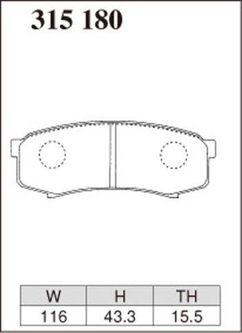 Тормозные колодки Dixcel M type M-315180 Toyota Land Prado Hilux Lexus LX460 задние фото 1
