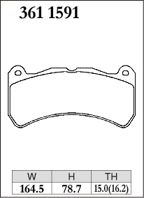 Тормозные колодки Dixcel Specom-β Beta BE-3611591 (RCP112) Subaru WRX VAB Brembo® 6pot 15мм передние фото 1