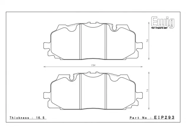 Тормозные колодки ENDLESS MX72 EIP293MX72 Akebono® 6pot  Audi S4, SQ7, передние фото 7