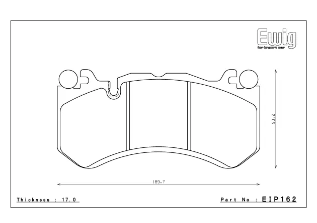 Тормозные колодки ENDLESS ME20 (CC40) EIP162 AUDI RS6, Mercedes C63 AMG (W204), AMG GT (W190), Racing compound, передние фото 1