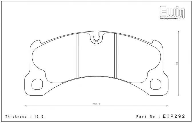 Тормозные колодки EIP292 MX72 Porsche Cayenne 958, Panamera, Macan, передние фото 1