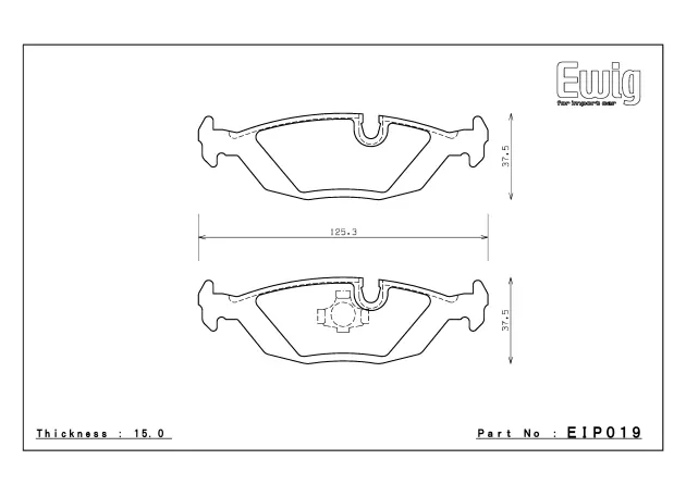 Тормозные колодки ENDLESS Type-R EIP019 BMW E28 E30, Street/Circuit compound, задние фото 1