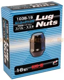Колесные гайки KYO-EI Lug nuts 19hex M12x1,25 16 шт черные фото 1