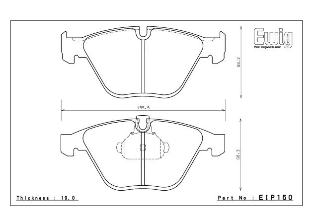 Тормозные колодки ENDLESS Type-R EIP150 BMW E90 E91 E60, Street/Circuit compound, передние фото 1