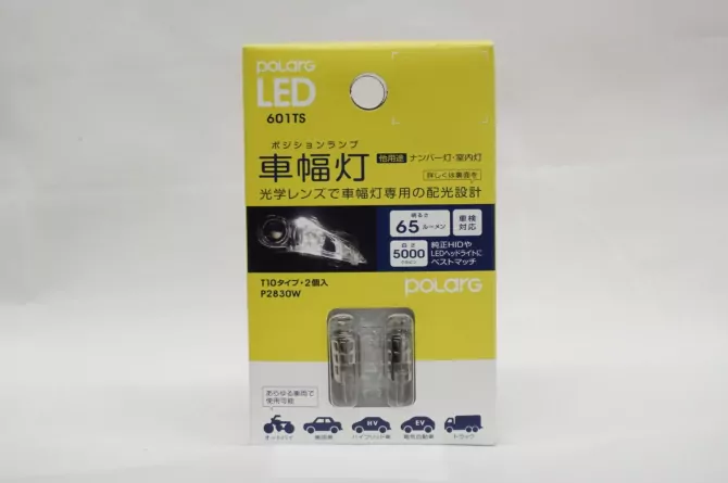 Лампы светодиодные LED road light 601TS T10 	(6V-36V) 65lm 5000K 2шт фото 1