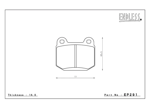 Тормозные колодки Endless EP291 ME20 (CC40) Subaru GDB Mitsubishi Lancer Evo CT9A Brembo® 2pot задние фото 4