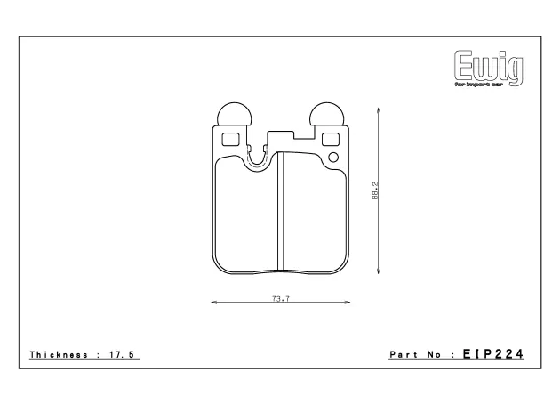 Тормозные колодки ENDLESS MX72 EIP224 BMW M2, M4, M135i, M Performance F30/F31, Street/Circuit compound, задние фото 1