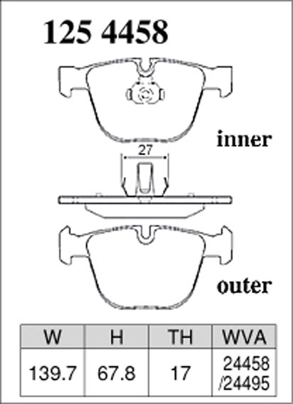 Тормозные колодки Dixсel Premium P-1254458 BMW X5M E70 F15 F85, X6M F16 F86, задние фото 2