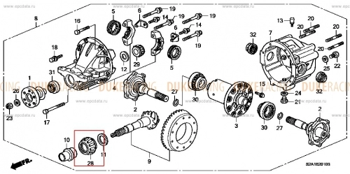 Подшипник дифференциала 2, Honda S2000 фото 1