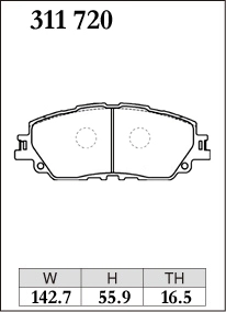 Тормозные колодки Dixcel EXTRA Cruise EC-311720 Toyota Camry AXVH70 передние фото 1