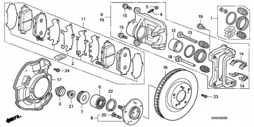 Honda 90305-S2A-003 Гайка оси колеса / Honda S2000 фото 2