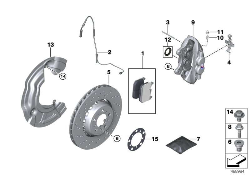 Тормозные диски SHW Performance BFL44809 BFR44810 380X30 BMW M2, M2 Competition F87, M3 F80, M4 F82 F83, биметалл, передние фото 3