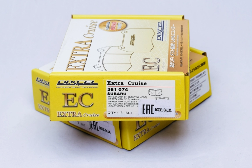 Тормозные колодки Dixcel EXTRA Cruise EC 361074 Sumitomo® 4POT Subaru Forester Impreza GC GF GD GG WRX STi Legacy B4 передние фото 3