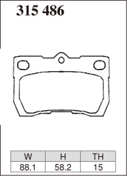 Тормозные колодки Dixcel EXTRA Speed ES-315486 Lexus IS GS, Toyota Crown Mark X, задние фото 1