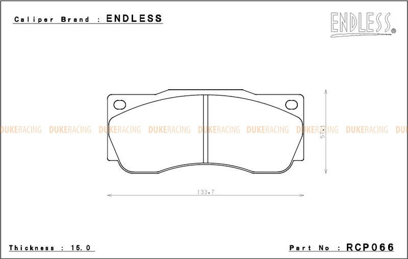 Тормозные колодки Endless ME20 RCP066 для 4-6 порш. тормозной системы Endless фото 2